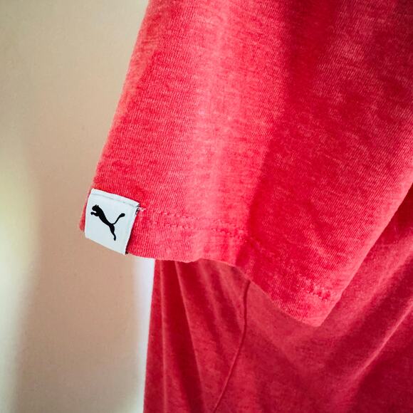 PUMA Womens Heather Pink Crew Neck Essential Logo Tee Shirt Size Medium - Picture 8 of 9